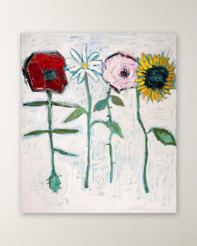 "Four Flowers" Giclee on Gallery-Wrapped Canvas by H. Scott